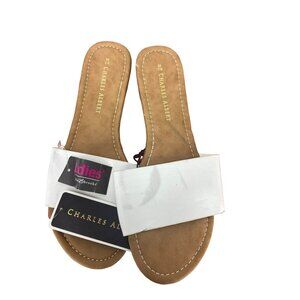 Charles Albert White Carrie Size Large Women's Sandals